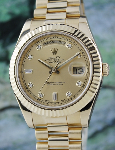 (image for) ROLEX 18K YELLOW GOLD OYSTER PERPETUAL DAY-DATE II / 218238
